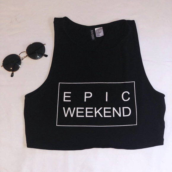 Tops - BLACK CROP TOP